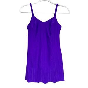 Vintage Christina Purple Dress One Piece Pinup Swimsuit Bathing Suit